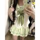 日系淡绿色JK学院风水手服制服小清新海军领上衣甜美百褶裙两件套