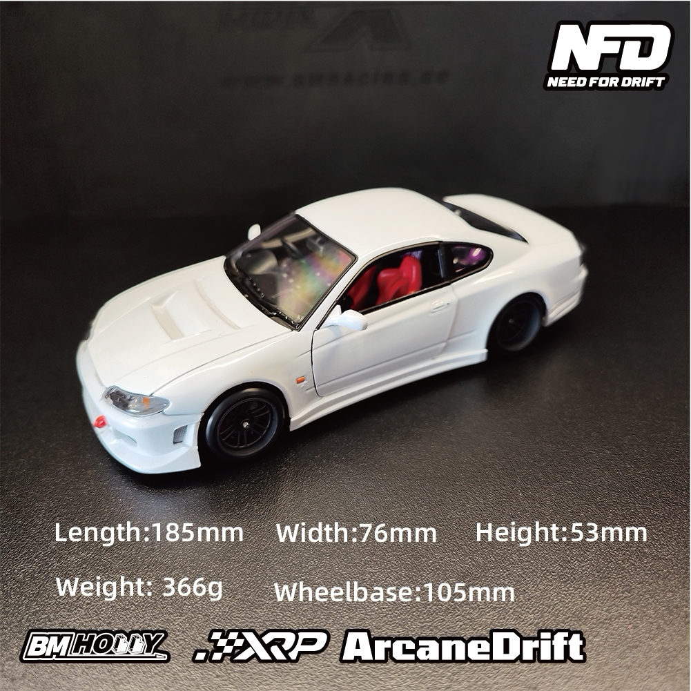 XRP 1/24合金仿真后驱漂移车NFD-S15带内饰RTR到手玩RC遥控模型