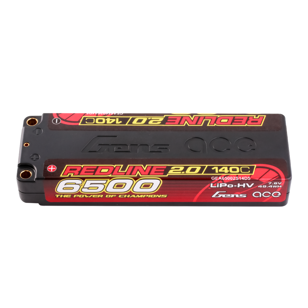 格氏ACE REDLINE 2.0 竞赛系列高压电池 2S1P 140C 7.6V 6500mAh