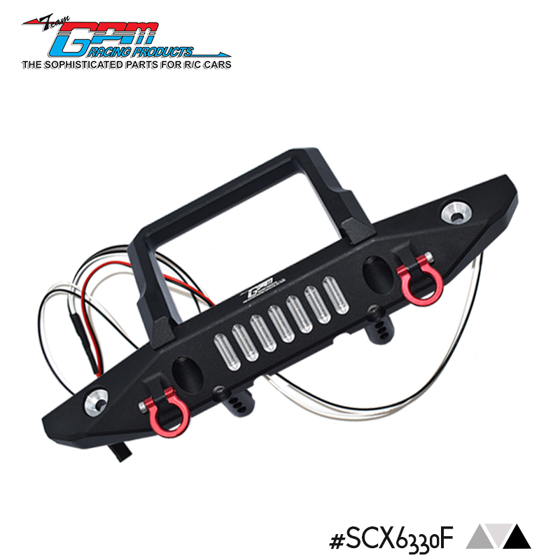 AXIAL 1/6 SCX6 JEEP JLU WRANG LER 4WD铝合金前防撞栏+U型钩