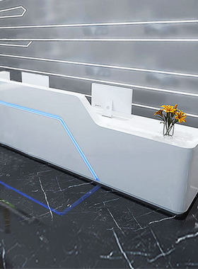 香港澳门包邮烤漆前台接待台简约现代公司柜台办公咨 咨询服务台