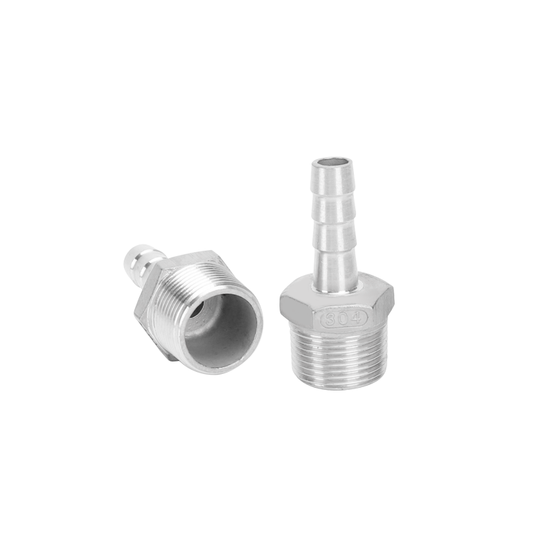 304/316不锈钢六角宝塔接头六角皮管软管接头倒刺皮插竹节1分2分3