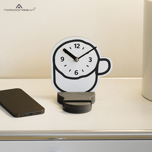NORI入户玄关钟表摆放式时钟摆件家居客厅桌面支架装饰礼品