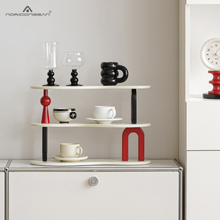 NORI客厅玄关收纳摆件钥匙家居装 饰托盘奶油风置物架饰品