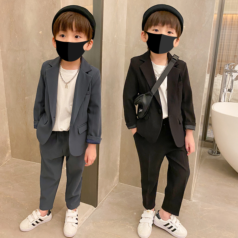 韩国儿童西装套装男童春帅气休闲小西服英伦风时尚主持人花童礼服