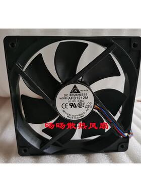 Delta台达 12cm 25mm 12025 12V 0.27A AFB1212M 4线温控散热风扇