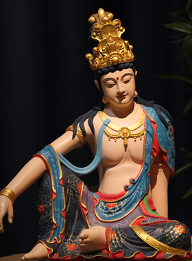 自在观音水月观音佛像供奉摆件