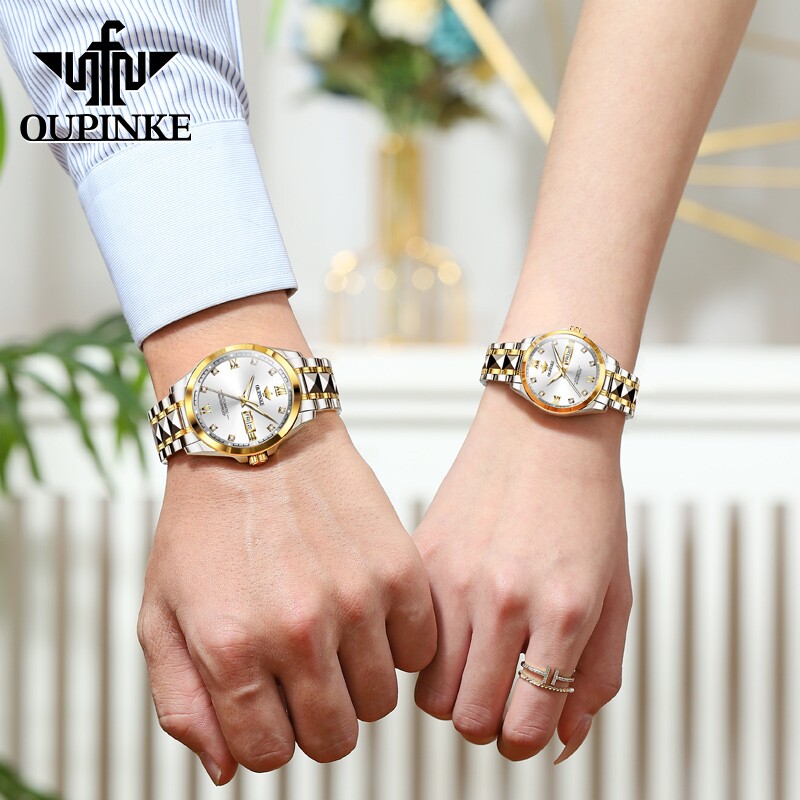 新款进口劳力瑞士情侣手表超薄镂空名牌机械表时尚奢华高档情侣表