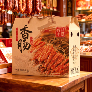 手工香肠包装盒礼品盒香肠腊肉礼品盒香肠礼盒空盒子香肠包装礼盒