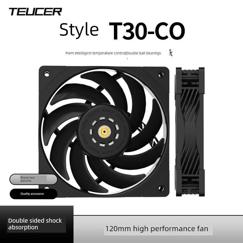 零世家新丰尊T30 Co底盘风扇双球温控轴承Pwm 12cm风扇