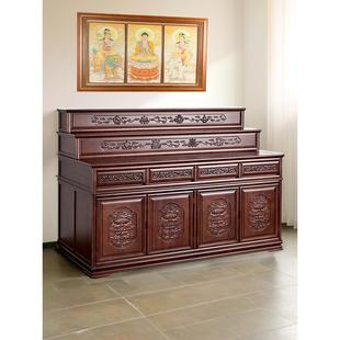 佛堂供桌香案三层藏式佛龛实木神台柜多层简约佛台中堂口佛桌贡台