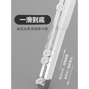 滑轨侧装 伸缩窗帘轨道顶装 直轨导轨静音滑道加厚铝合金挂钩窗帘杆
