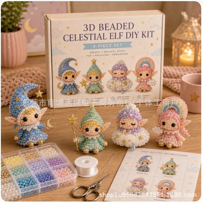 3D Beaded Magical Elf DIY Kit 3D串珠魔法精灵DIY串珠套装