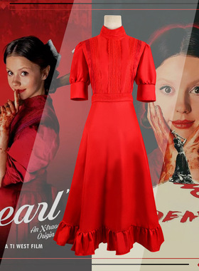 欧美恐怖电影欲珠珀尔cos服万圣节复古连衣裙恐怖舞台表演服装