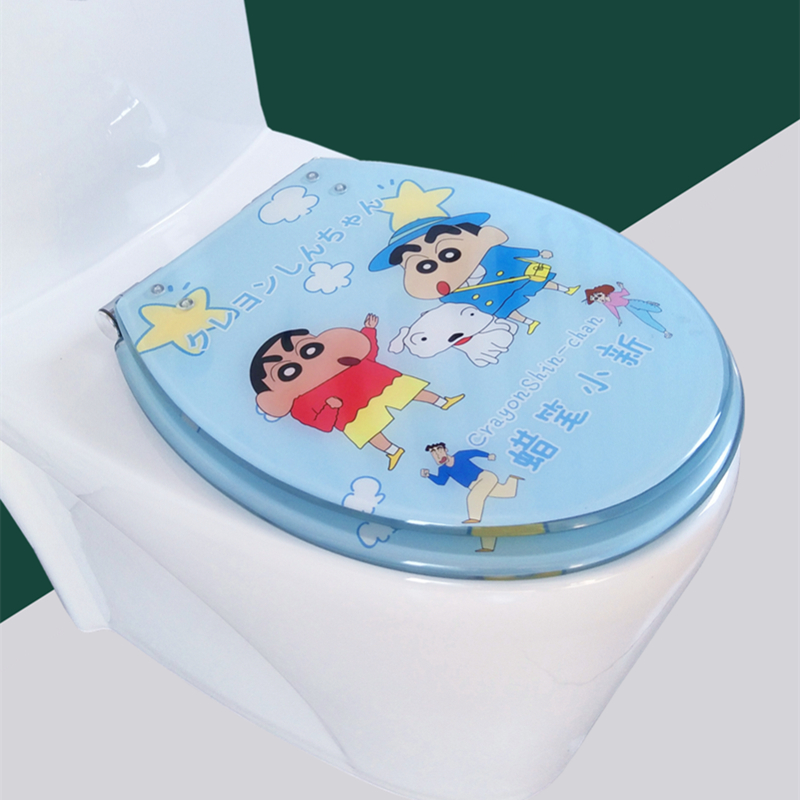 树脂卡通马桶盖 UVO型通用老式家用抽水马桶圈加厚静音坐便盖配件