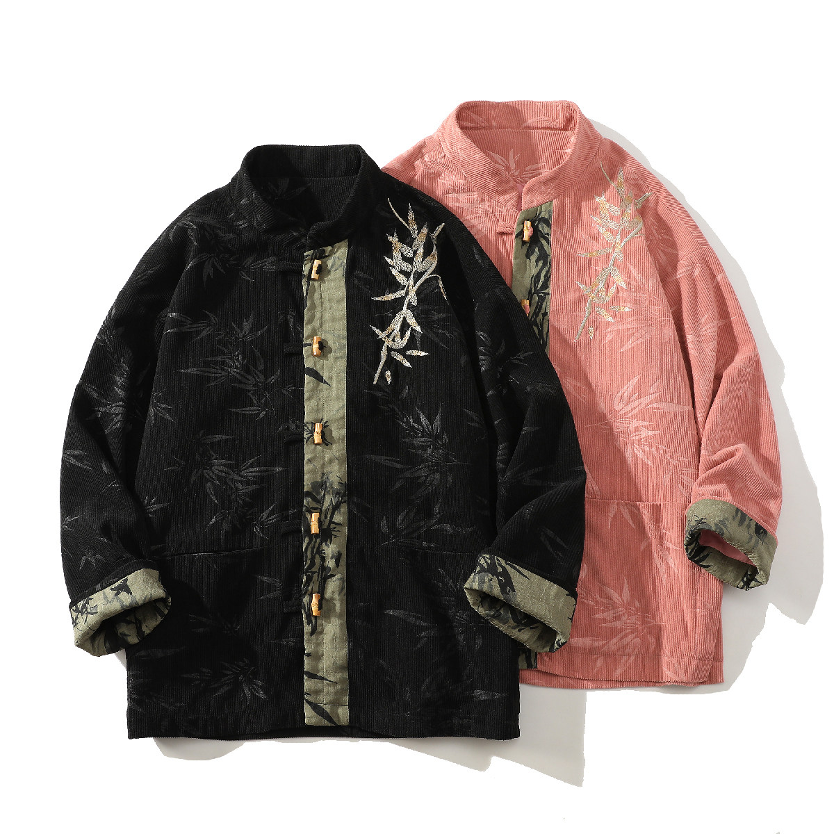 2025新中式风夹克刺绣外套复古中式唐装男A087-1-JK767P125,男装夹克,电商A087-1