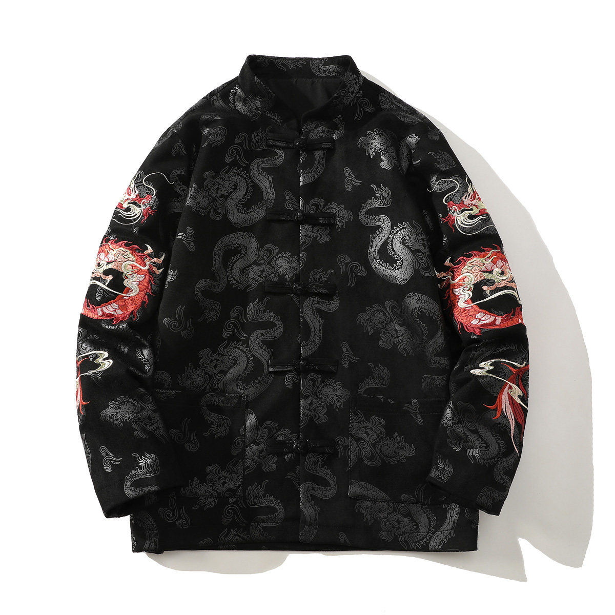 2025新中式风夹克刺绣外套复古中式唐装男A087-1-JK766P125，男装夹克，电商A087-1