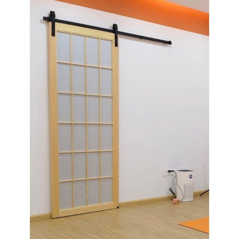 日式移门窗定制实木推拉门幽灵门定做折叠门吊轨门 隐形门谷仓门