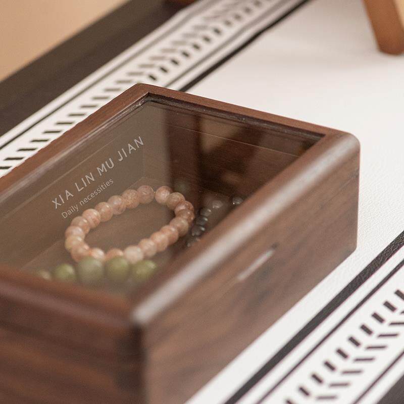 放手串的收纳盒沉香珠子串珠木质长方形储物盒首饰精致风整理盒