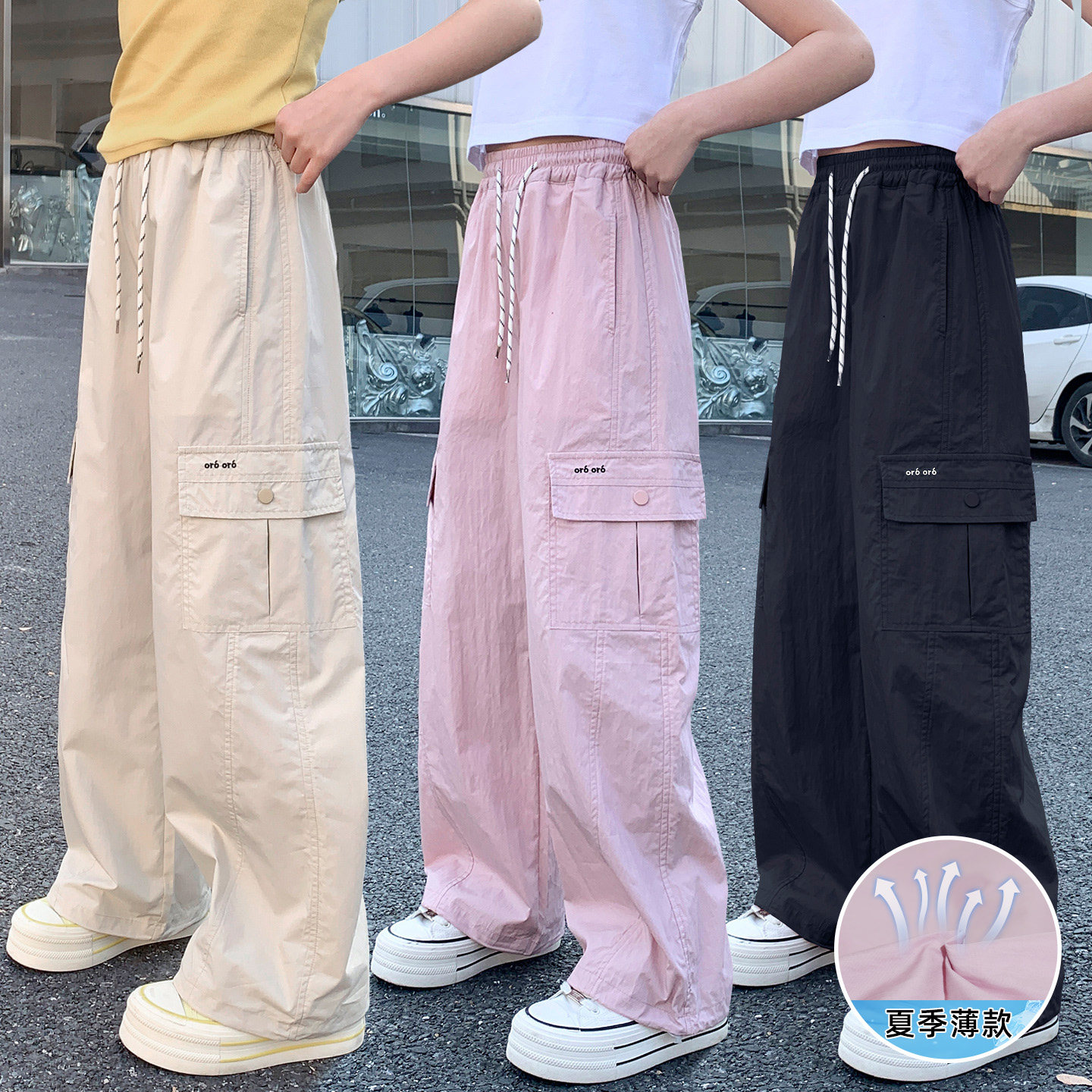 女童工装裤夏季薄款2026新款中大童夏装初中生休闲裤儿童长裤外穿