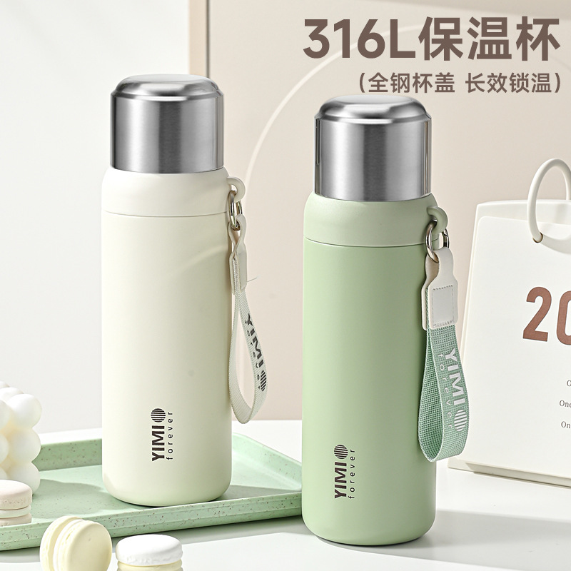 全钢盖不锈钢保温杯一盖两用