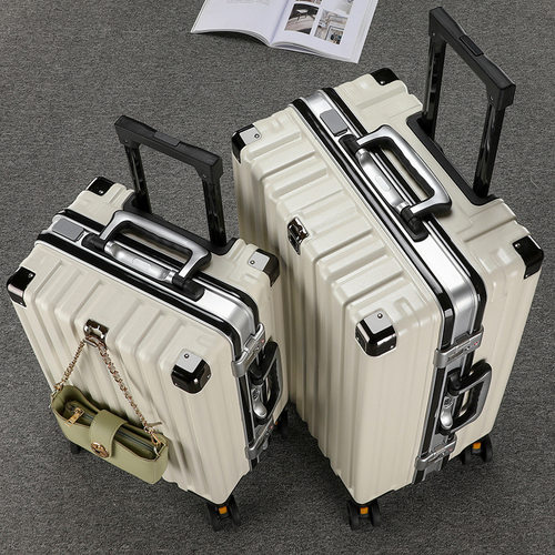 行李箱女小型20寸登机高颜值旅行箱铝框24学生结实耐用加厚拉杆箱 - 封面