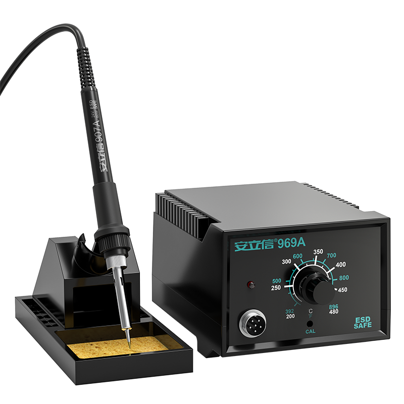 安立信936B电烙铁恒温焊台60W可调温家用维修焊接工具套装焊锡枪