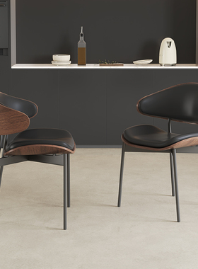 意式极简设计师家用餐椅2025新款靠背椅子伊姆斯别墅岛台高端餐椅