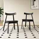 吃饭靠背皮椅 化妆椅子现代简约意式 法式 轻奢实木餐椅家用客厅新款