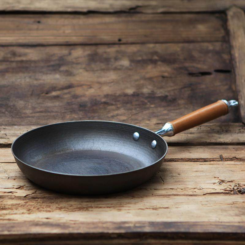 【贵】平底铁锅家煎锅手工泥模饼鏊老式铸铁锅加厚饼铛无涂层锅盖