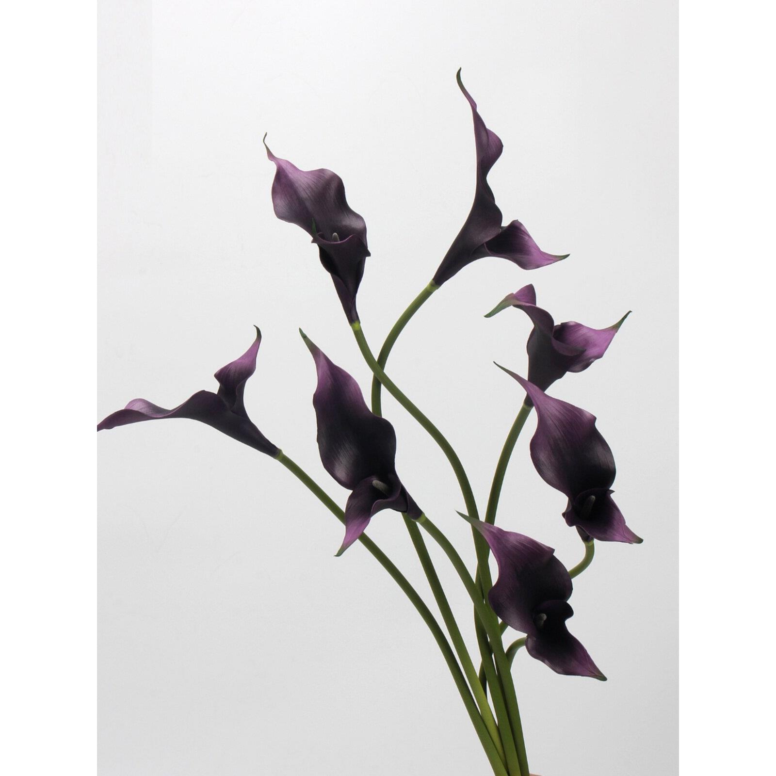 高端深紫色双端马蹄莲假花马蹄莲花人造花家居样板间装修婚礼