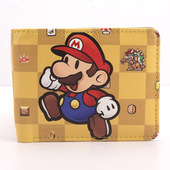 Games Super Wallet Vintage Brothers Mary Mario Leather