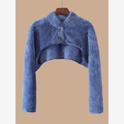 睡觉肩颈保暖长袖坎肩女