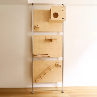 小木良品洞洞板顶天立地猫爬架免打孔猫爬墙可定制洞洞板加铝型材