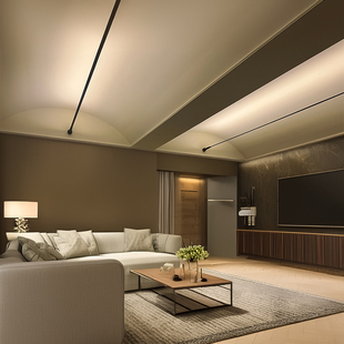 钢带灯明装线条灯现代简约天际线灯客厅卧室走廊led天空之光线灯