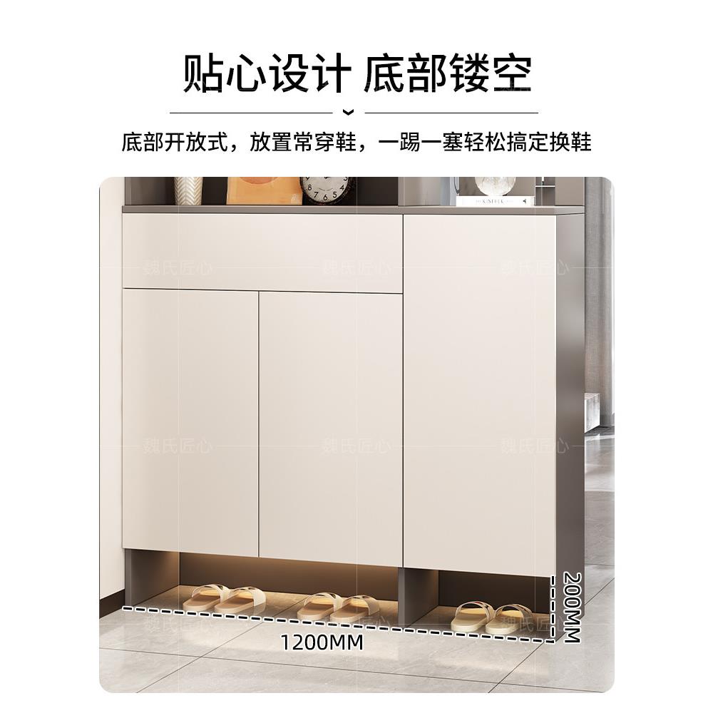 鞋柜玄关柜一体靠墙入户隔断柜屏风门口进门现代简约家用定制柜子图片