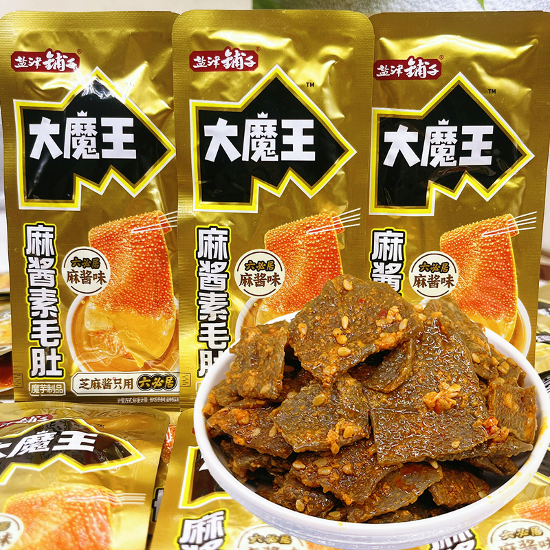 盐津铺子六必居麻酱味素毛肚解馋
