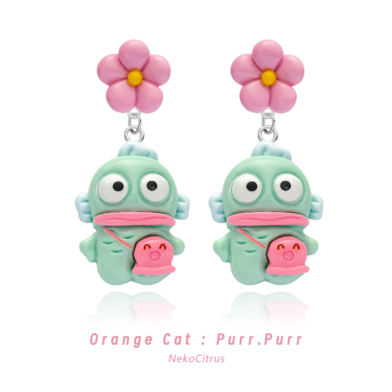 橘子猫甜美可爱绿色无耳洞耳环稀奇古怪耳钉耳夹耳饰耳坠耳夹女,饰品/流行首饰/时尚饰品新,耳环,淘宝优惠券,粉丝福利购,淘宝优惠卷