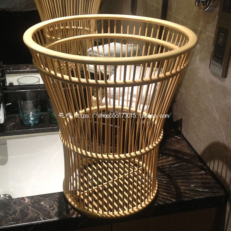 竹藤编工艺酒店客房篮定做收纳筐