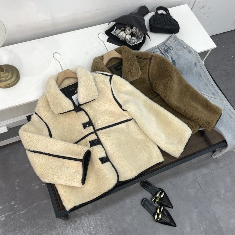 春季新款时尚百搭简约设计感宽松环保皮草毛毛外套 B#18