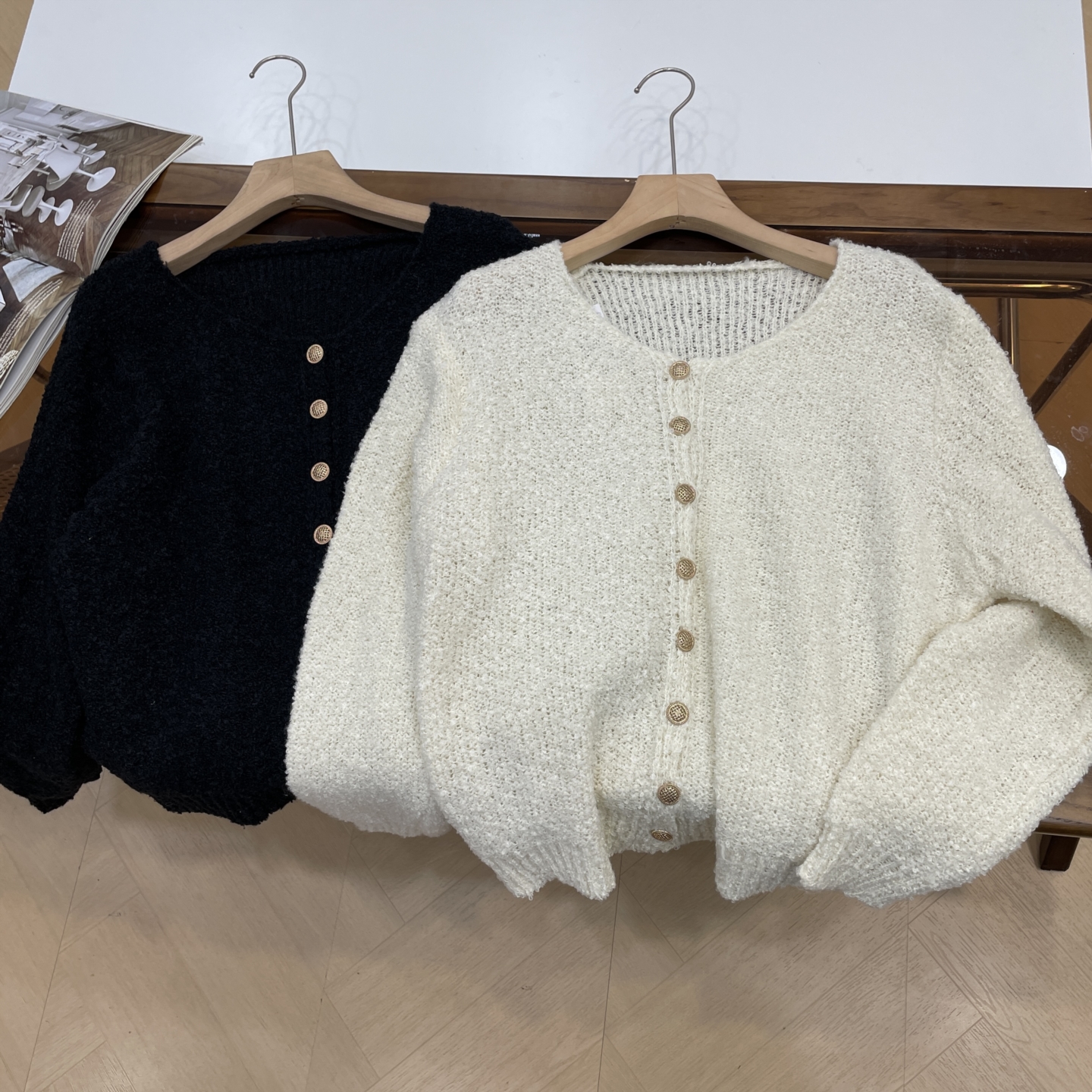 毛衣纯色时尚新款开衫小众显瘦时尚外搭通勤女 L#5