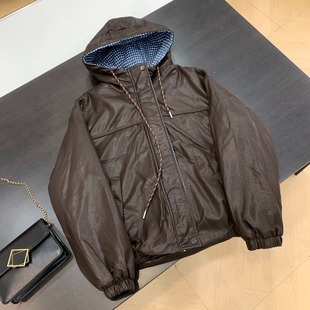 拉链PU通勤小众宽松休闲女 长袖 皮衣外套纯色新款