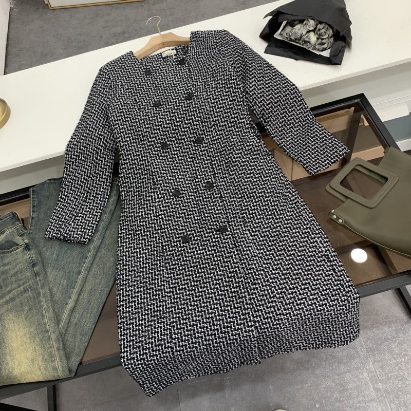 小香风气质时尚冬季2024新款显瘦时尚中长款外套 L#13