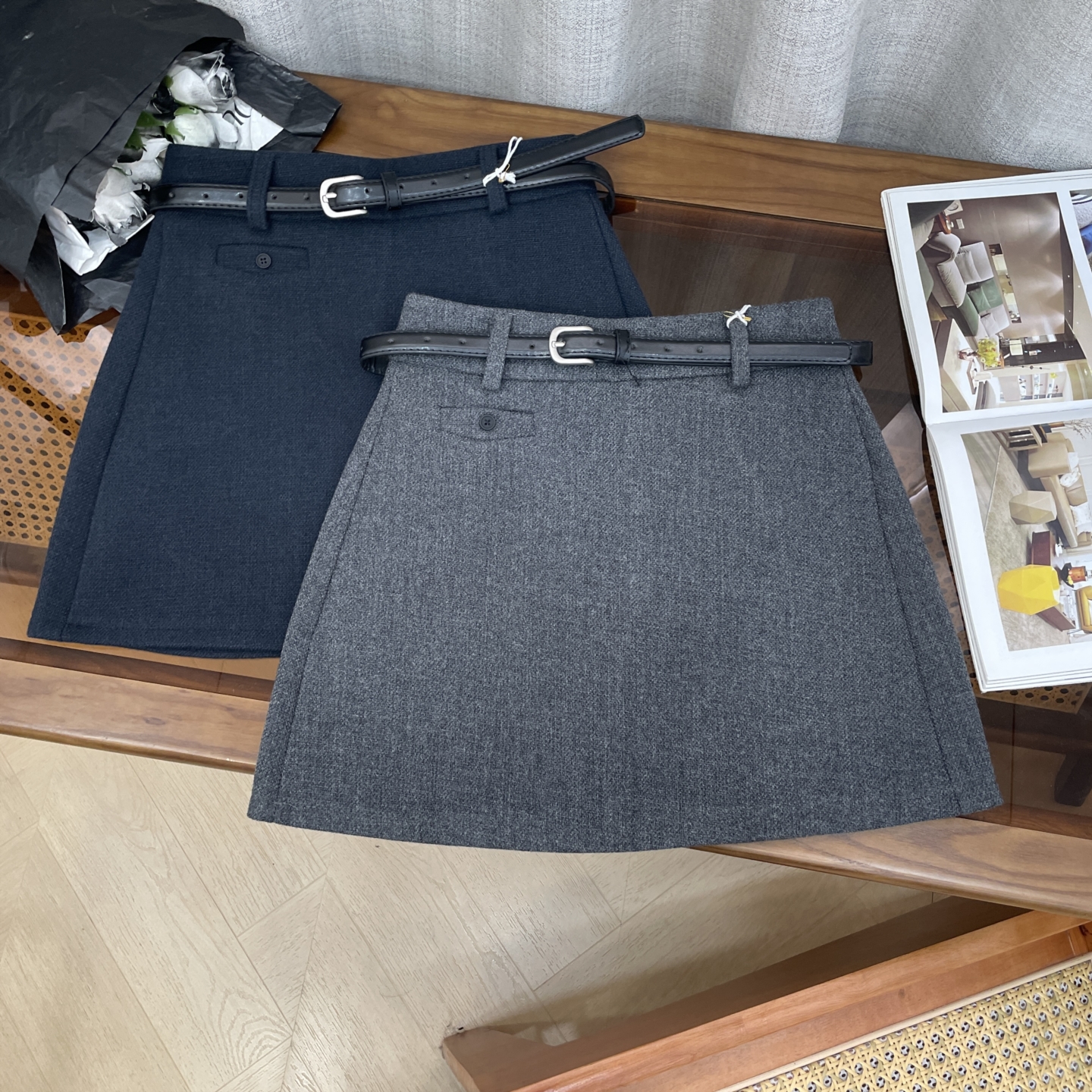 短裙半身裙女2025年秋季新款时尚女装A字裙百搭 25J#19