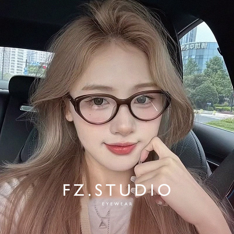 高级感拉满猫眼眼镜素颜神器