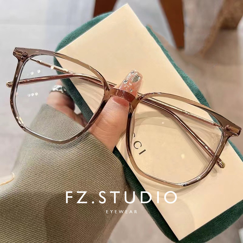 ZOSOZ冷茶色眼镜框近视可配