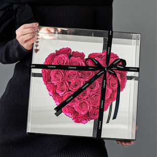 永生花费罗伊德香皂花仿真爱心玫瑰情人节送女友闺蜜生日结婚礼物