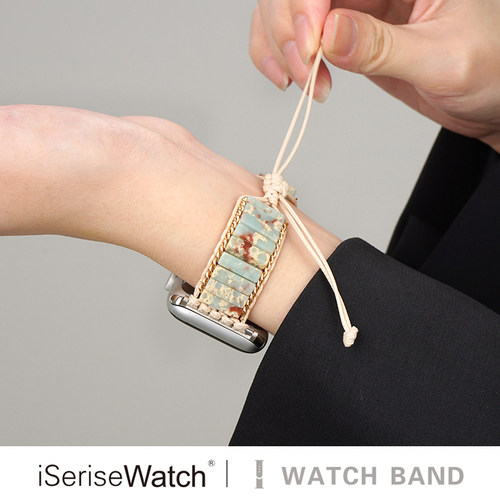 适用applewatch民族风手链表带