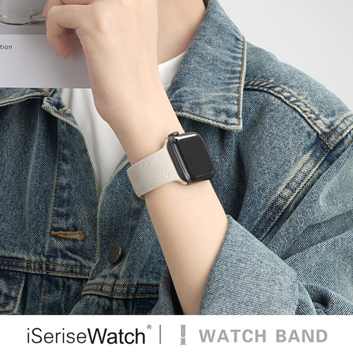 卡通印花硅胶苹果表带