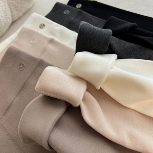 外穿 椰子绒贴身弹力保暖裤 加绒秋裤 女内穿秋冬加厚高腰收腹打底裤